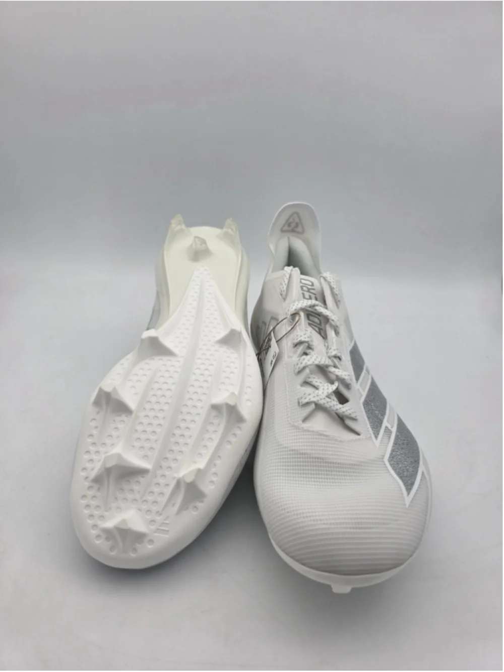 Adidas Adizero Electric Football Cleats Men's White Silver Shoes IE6286 Sz 8